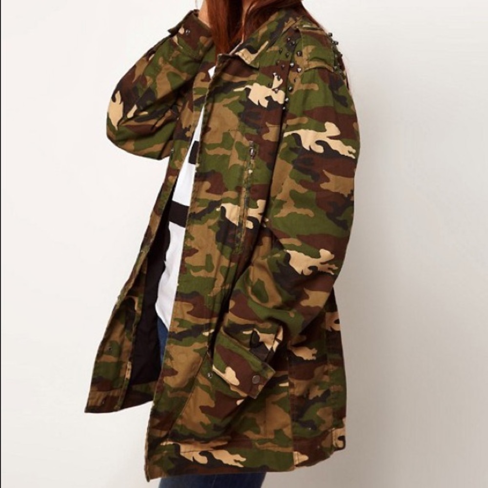 Asos studded camo army jacket